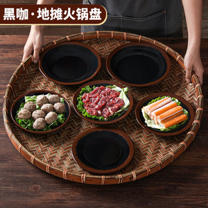 จานเมลามีนเซียงหยวน จานสไตล์เรโทรสำหรับร้านหม้อไฟ จานเสิร์ฟอาหาร และจานอาหารเย็น - Product Image 4