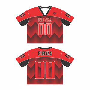 Camiseta de calle de fútbol americano Unisex personalizada Camiseta de gran tamaño Boxy Jersey con malla Camiseta unisex Vintage para hombres - Product Image 1