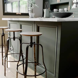 Ensemble d'armoires de <span class=keywords><strong>cuisine</strong></span> de style Shaker en kit, bicolore vert sauge et blanc, avec portes encadrées et éclairage intégré, mobilier de <span class=keywords><strong>cuisine</strong></span> moderne pour la maison - Product Image 3