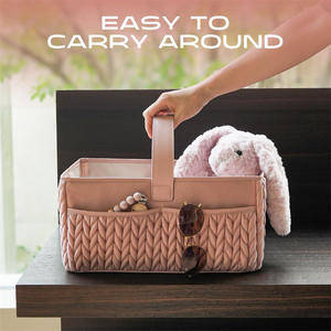 Cesta de viaje para bebé para pañales, toallitas para bebé, organizador lavable para pañales de bebé, bolsa para mamá, organizador grande para pañales - Product Image 6