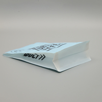 Sachet de café à fond plat en aluminium haute barrière, qualité alimentaire, imprimé sur mesure, fermeture éclair facile à ouvrir avec valve de dégazage