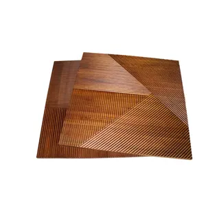 E & R木质方形3D几何木质材料室内装饰木质板条卧室墙板