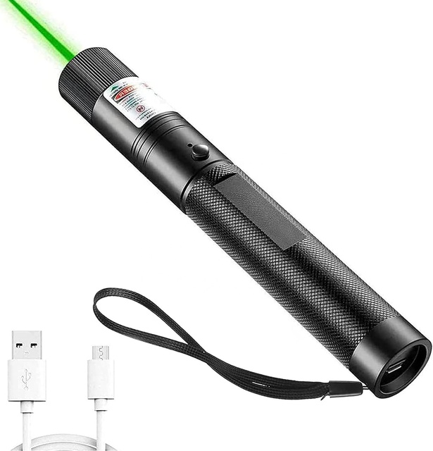 USB Rechargeable Charging Green Lasers 303 Laser Light Green Star Laser Pointer With Star Head