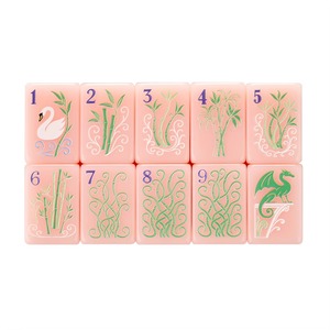 Juego de Mahjong Americano de Lujo de 160 Piezas, Fichas de Acrílico Grabadas de una Sola Capa, Ecológicas, Duraderas, Colección Premium de Bellas Artes para Niños - Product Image 3