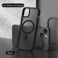 Coque de téléphone en TPU mat 2-en-1 avec logo personnalisé pour iPhone 12 & 13 Pro 100% Aimants intégrés Charge sans fil Couverture arrière magnétique