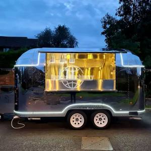 Camion de restauration mobile personnalisable, entièrement équipé en acier inoxydable, pour la vente de frites, glaces et snacks, avec bar et remorque de type van - Product Image 5