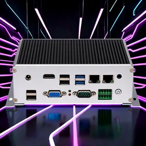 RS232 GPIO สอง RS485แบบ Dual และกว้าง7th/8th/I7 4G กล่องขนาดเล็กอุตสาหกรรมพีซีไร้พัดลม VGA Core I3/ - Product Image 1