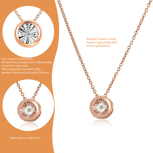 Старсгем 14 карат, желтое золото, педант, 5 мм, круглые, блестящие, муассанитовые ювелирные изделия, ожерелья - Product Image 4