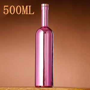 <span class=keywords><strong>Precio</strong></span> de fábrica Electroplate 375ml 500ml 750ml Fruta Rosa Ginseng Botellas de vino helado Vodka <span class=keywords><strong>Botella</strong></span> de vidrio para licor - Product Image 5