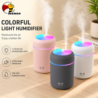 Humidificateur d'air portable Beeman, USB, lumière LED colorée, diffuseur de brume froide silencieux, pour la maison, le bureau, la chambre, la voiture, vente en gros, personnalisable