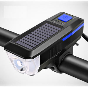 Lámpara de doble bocina de carga Solar, recargable vía USB, faro delantero de <span class=keywords><strong>bicicleta</strong></span> impermeable - Product Image 3