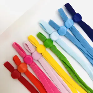 Colorful Stock 5ミリメートルElastic Band Adjustable EarループWith Silicone Buckle Head Strapping Adjustable