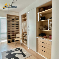 Meubles de chambre à coucher de luxe, armoire moderne en bois massif écologique, portes en MDF, organisateur de placard pour appartement, design de lit
