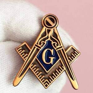 Masonería Masonic Club Productos <span class=keywords><strong>Freemason</strong></span> Ties Masones Esmalte Pin Insignias Metal Custom Gold Masonic Lapel Pin - Product Image 1