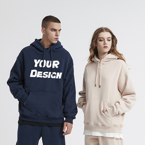 Sudadera con Capucha Oversize de Forro Polar Grueso para Hombre, Estampado DTG Personalizado, Estilo Hip-hop Urbano, Color Negro, de Invierno - Product Image 2
