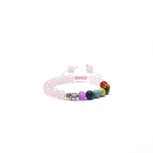 Handmade Woven <b>Bracelet</b> 8mm Round Beads Volcanic Rock Crystal Adjustable Gift Jewelry - Product Image 5