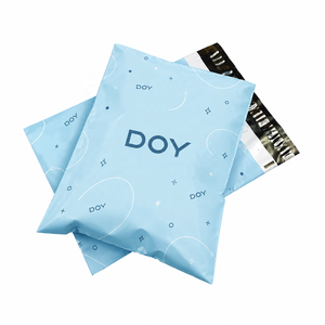 Bolsas de poliéster impermeables para embalaje, gran logotipo colorido impreso en línea, color azul - Product Image 1
