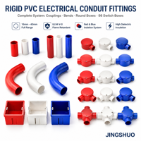 Raccords de conduits électriques en PVC ignifuge robustes 16mm-32mm Accessoires de tuyauterie isolée pour câbles