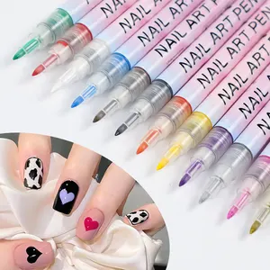 12 Colors Nail Art Polish Pens Marker Nail Art Painting Drawing Waterproof Diy Nail Graffiti Pen