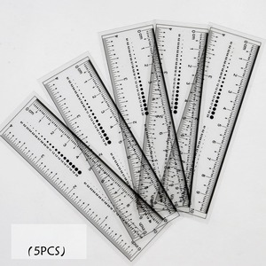 Fournitures d'ongles professionnelles outils Portable Transparent PVC doux strass presse sur ongles conseils <span class=keywords><strong>mesure</strong></span> règle - Product Image 5