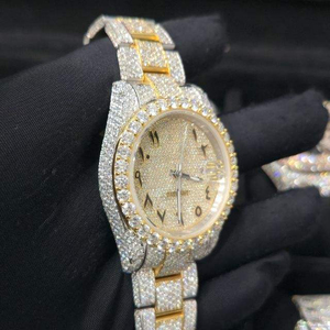 Montres de luxe automatiques Hip Hop avec diamants VVS1, montre Moissanite Iced Out pour hommes avec boîte - Product Image 5