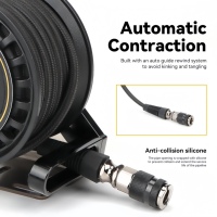 Self Retracting 450PSI 7m Hose All-Terrain Tire Inflator 4x4 Off-Road Air Pump Automatic Retractable Air Hose Reel for Garage