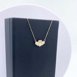 아일랜드 Claddagh 목걸이 저자 극성 비 변색 방수 보석 상징 강철 목걸이 18 K 적층 금 보석 - Product Image 4