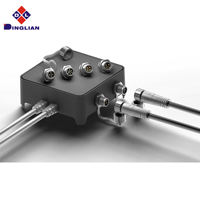 Connecteurs de fils en caoutchouc carrés M12 2 broches 250V 2x1.0 LED Thermoplastique PA IP67 Étanche Noir 10A Certifié ISO9001