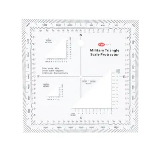 CYA Square Coordinate Scale Protractor for Scale Maps Reading Protractor MP-2