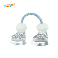 Famipet Fabricant, Vente en gros personnalisée, Nouveau design de vêtements sur le thème de l'hiver, Jouet en peluche doux et froissé pour animaux de compagnie avec sonnette, Jouet couineur en peluche pour chien