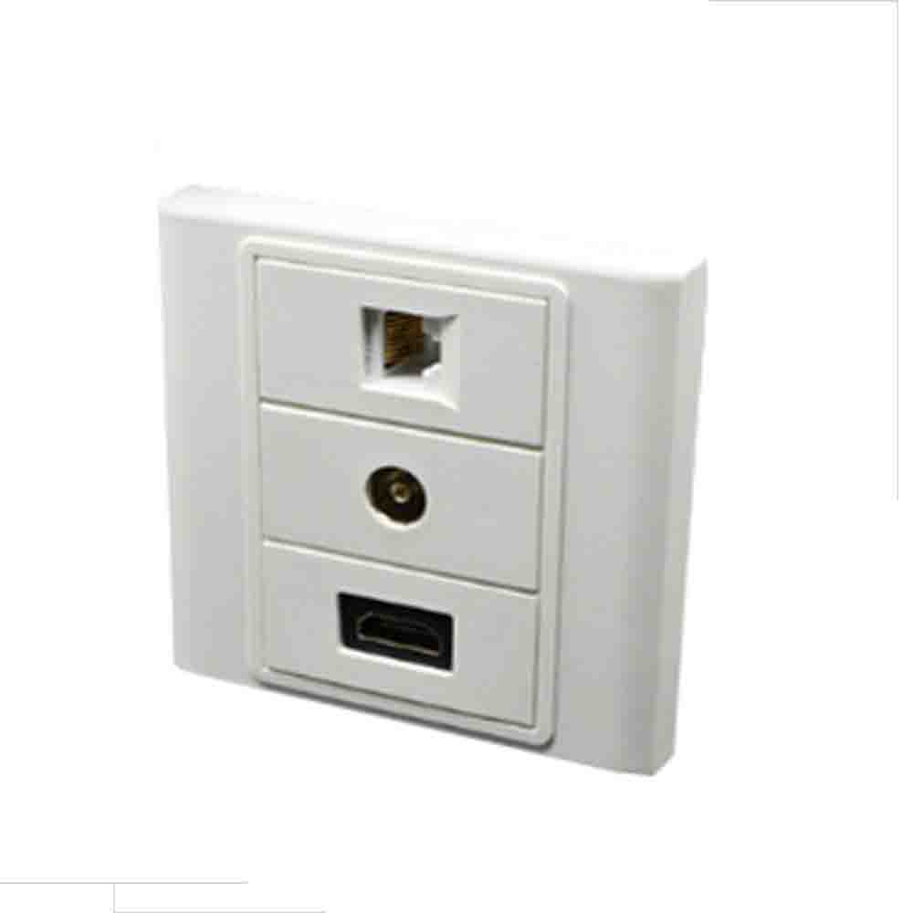 86 Тип настенный выключатель, передняя панель портовый коммутатор HD-MI панель с двумя гнездами RJ45 сетевой разъем VGA RCA AV USB Keystone модуль Wallplate