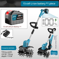 Nouvelle motobineuse agricole micro-rotative au lithium-ion, motobineuse électrique pour usage domestique, décompacteur de sol, petite motobineuse rotative bleue/jaune/rouge