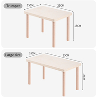 Platform Kayu Non-Toksik untuk Hamster, Tempat Bermain Bertingkat untuk Gerbil & Hamster