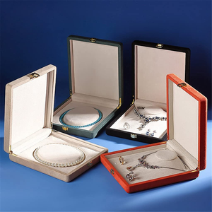 High End Mother's Day Pearl Set <b>Box</b> PU Leather Gift Packaging for Mom's Necklace, Earrings, <b>Ring</b> <b>Box</b> Storage <b>Box</b> - Product Image 1