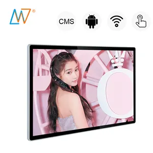 75 indoor hotel android tv 4k lcd touchscreen totem frame digital signage media ad player with cms