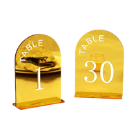 Support de panneau de bienvenue Walglas, numéro de table, plaque acrylique miroir carrée transparente givrée dorée, imprimée UV 2 couleurs, fabriquée en Chine pour