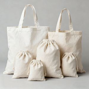 Sac à cordon en coton biologique personnalisé avec motif de lettres pour bijoux et emballages cadeaux, sac de shopping écologique et durable - Product Image 2