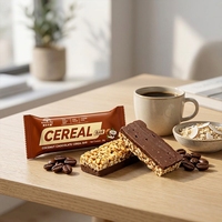 Barre de céréales au chocolat et à la noix de coco, flocons d'avoine, granola, barre protéinée, collation énergétique, marque privée