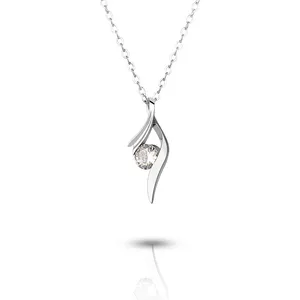 China Factory Wholesale Silver Jewelry 925 Pendant Korean Jewelry Sapphire Pendants Necklace Jewellery