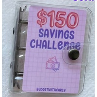 1000 Dollar Herausforderung sbuch Pocket Loose Leaf Cash Envelope 3 Ring Money Organizer Inhaber Mini Binder für Spar herausforderung