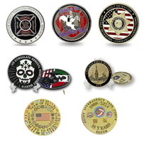 Porte-monnaie de défi rotatif émaillé souple en métal personnalisé America Aigle jeton double face avec pièce de défi en alliage de zinc