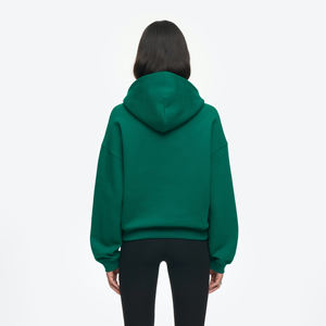 Pull à capuche d'hiver OEM 320gsm polaire coton polyester qualité supérieure surdimensionné pour femmes logo personnalisé position avant sweats à capuche - Product Image 3