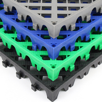Dalles de sol emboîtables en plastique PP antidérapantes 40x40x4 pour garage et lavage de voitures, conception personnalisée gratuite