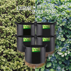 Sacs <span class=keywords><strong>de</strong></span> culture personnalisés en polyester durable, épais et aérés, pour jardinage intelligent, en non-tissé, <span class=keywords><strong>de</strong></span> grande capacité - Product Image 3