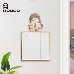 <span class=keywords><strong>Adesivo</strong></span> Decorativo ROOGO con Fiori e Parole Romantiche, Decorazione Murale 3D Fatta a Mano in Resina Ecologica - Product Image 2
