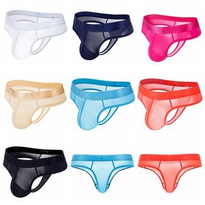 JOCKMAIL — caleçon sexy en microfibre ultra-mince, string en soie glacée, sous-vêtement pour hommes, boxer de grande poche, U convexe - Product Image 3