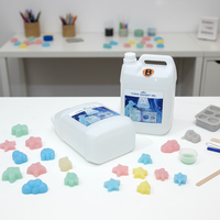 Gel de silicone transparent et sûr pour la peau, souple et collant, 5KG A + 5KG B, pour moulage, anti-stress, loisirs créatifs et jouets DIY
