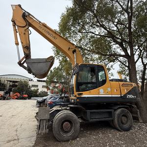 Excavadora de ruedas HYUNDAI de alta eficiencia, excavadora de orugas de segunda mano, máquina 210w-9, precio barato y gran venta en Shanghai - Product Image 5