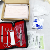 Kit de pratique de suture pour étudiants en médecine, formation chirurgicale avec modèle de coussin en silicone, ensemble d'outils, matériel pédagogique