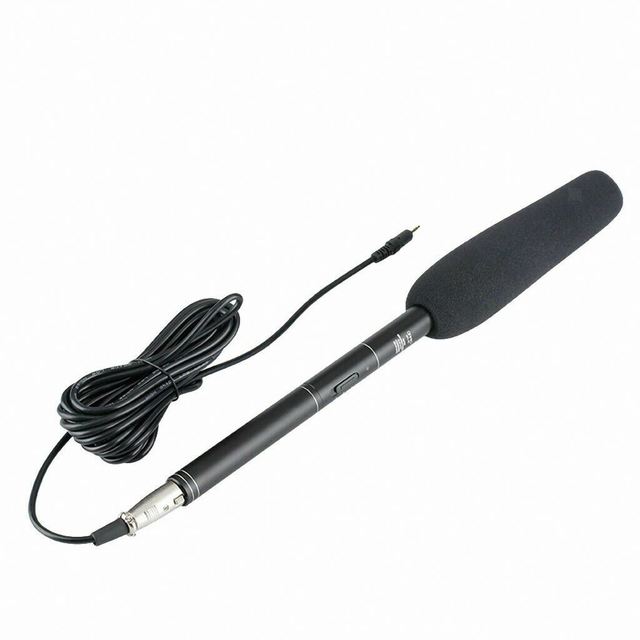 DSLR Shotgun Microphone Professional Directional Handheld Interview Microphone Handheld Pole for Shotgun With Foam